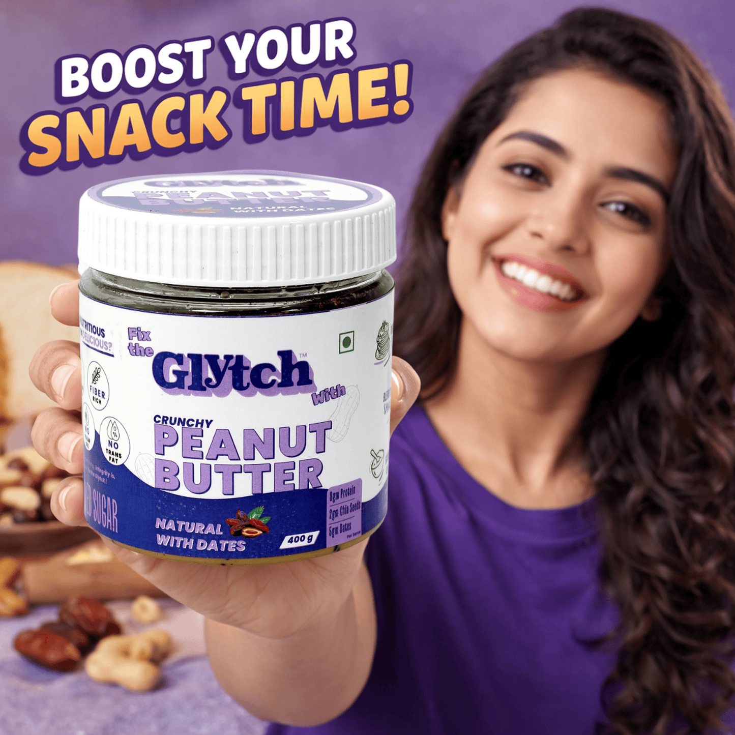 Natural with dates - Peanut Butter