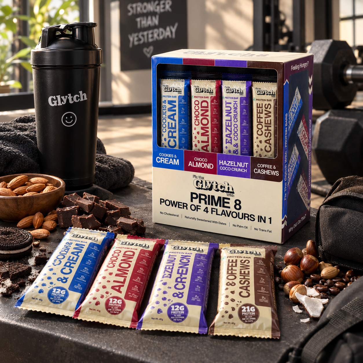 Prime 8 | Pack of 8 protein bars | 115g protein