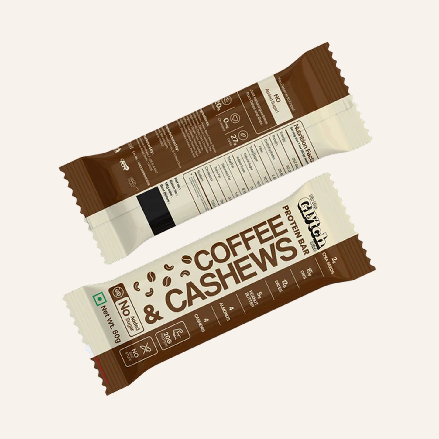 Coffee Cashew - 20g protein per bar - Pack of 6