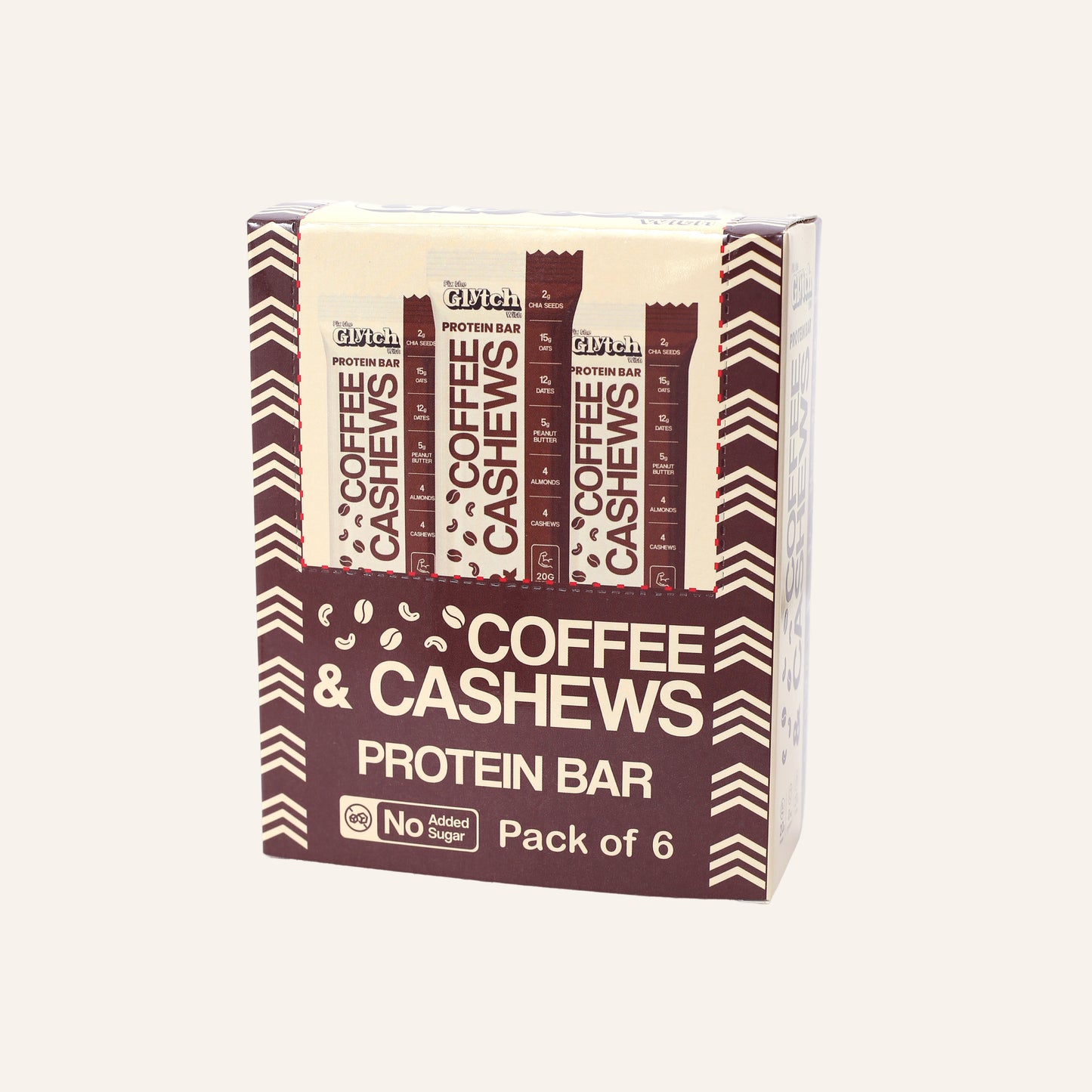 Coffee Cashew - 20g protein per bar - Pack of 6