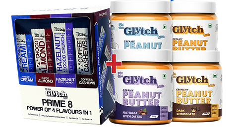 Prime 8 (Pack of 8 protein bars)+ 4 Peanut Butter (200gms) advantage